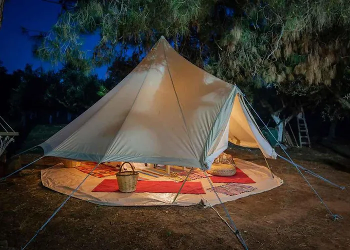 Glamping At A Lovely Tent In Skiaxtro- Marathopoli